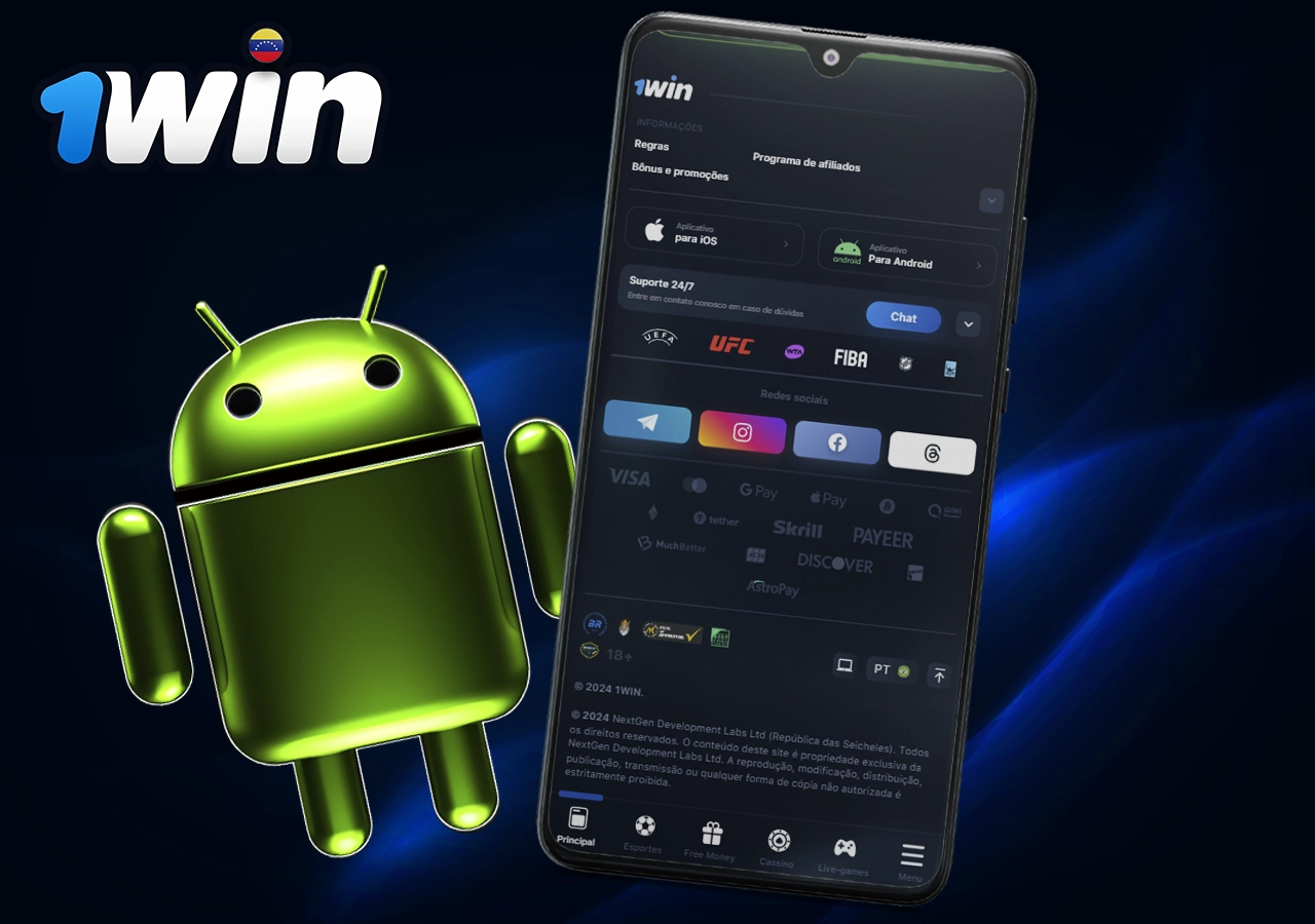 Aplicación móvil 1Win para Android