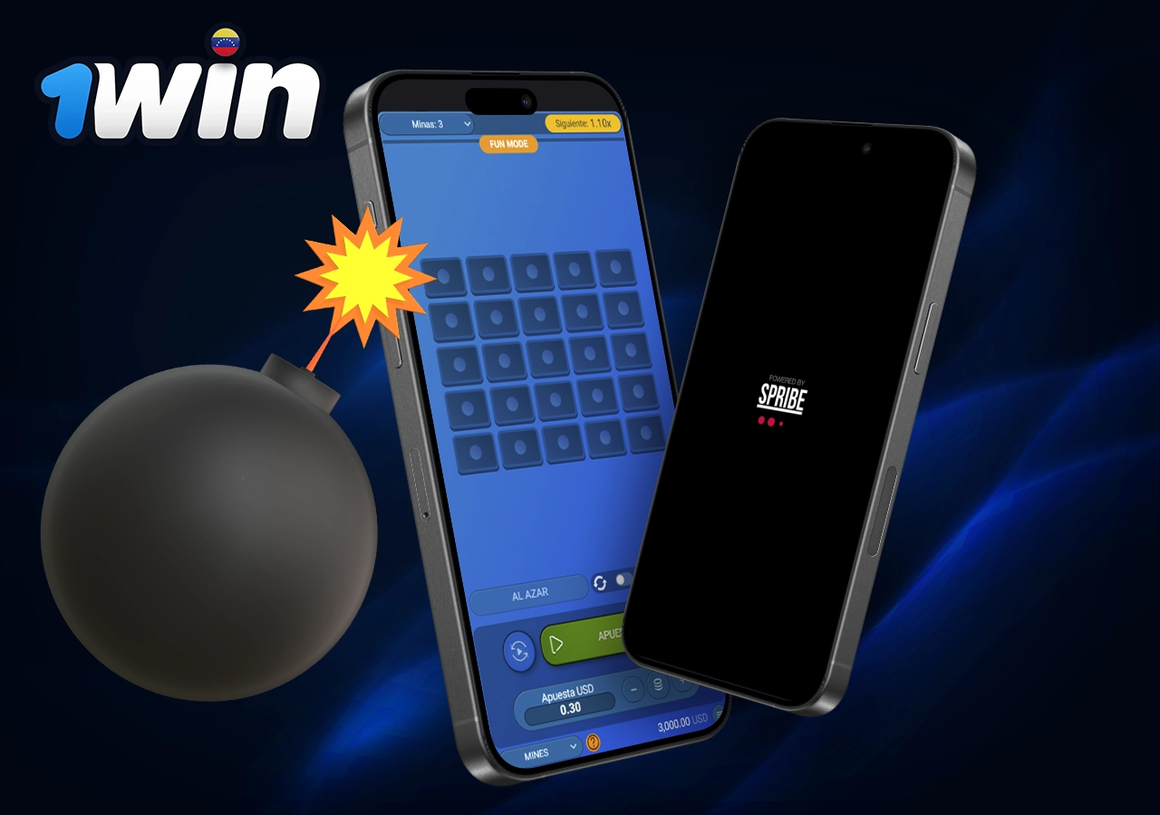 Información sobre Mines en la aplicación móvil 1Win